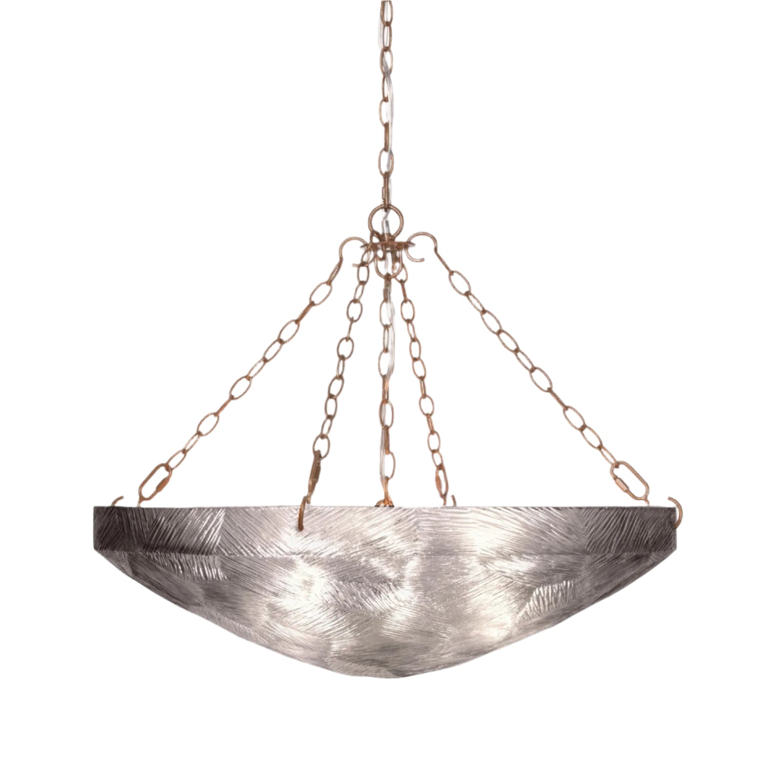 Ornate Gold and Silver Statement Chandelier / Gold