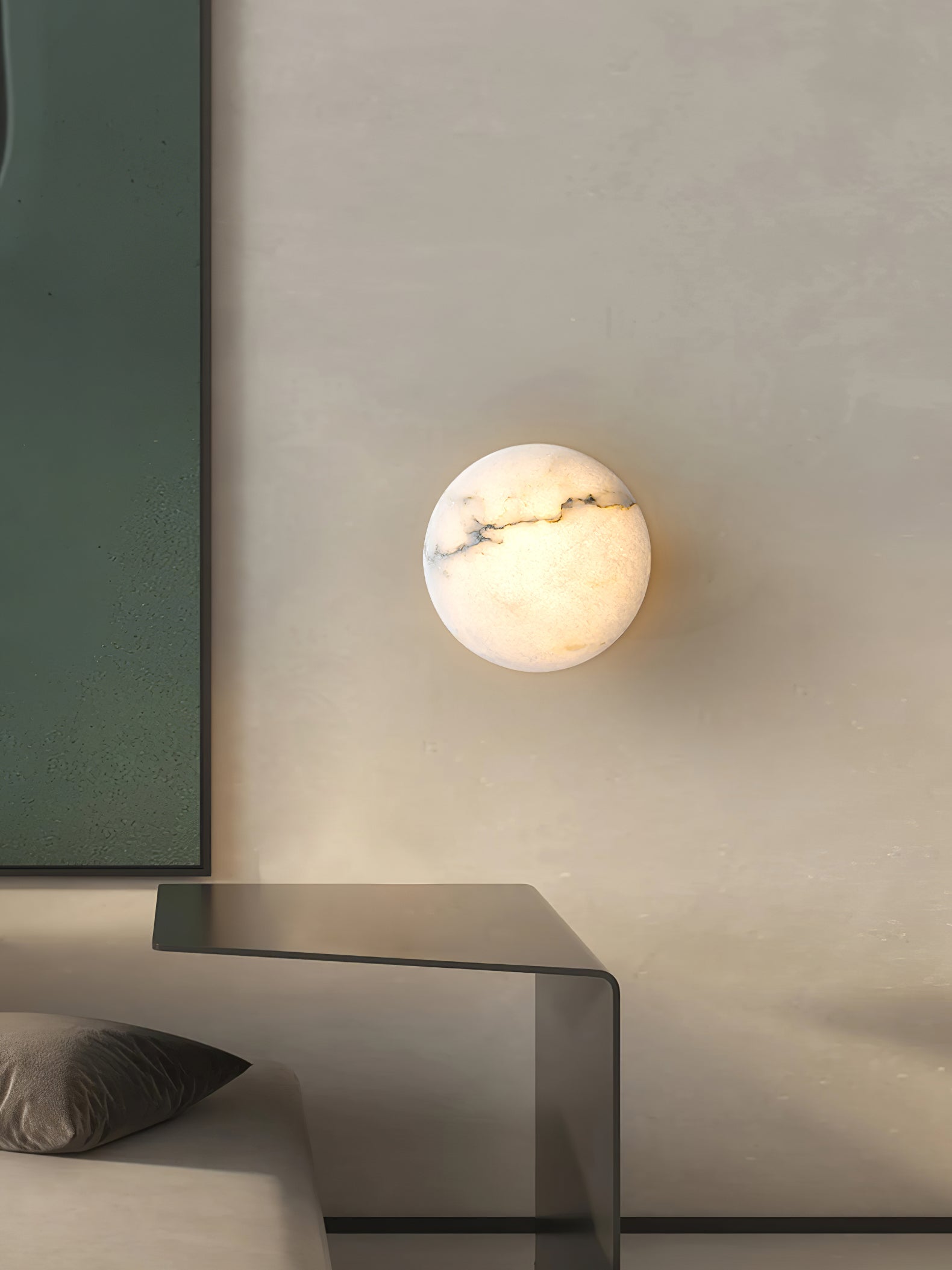 Oval Alabaster LED Flush Ceiling Light