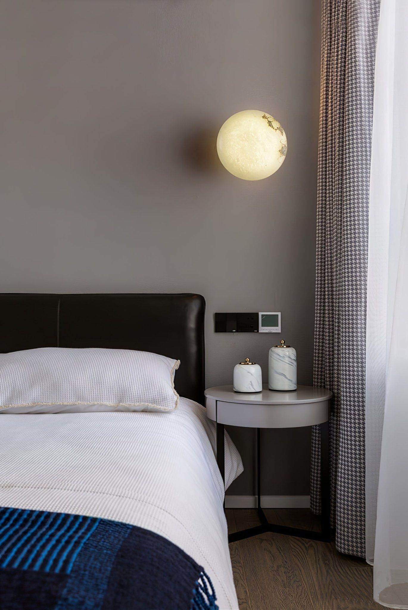 Oval Alabaster LED Flush Ceiling Light