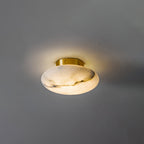 Oval Alabaster LED Flush Ceiling Light
