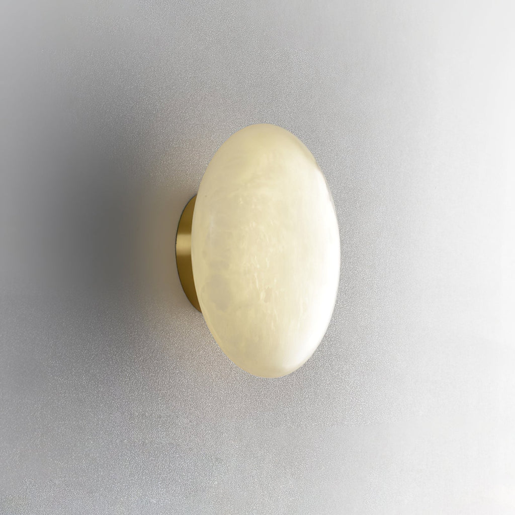 Oval Alabaster LED Flush Ceiling Light