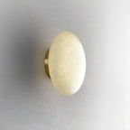 Oval Alabaster LED Flush Ceiling Light
