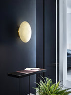 Oval Alabaster LED Flush Ceiling Light