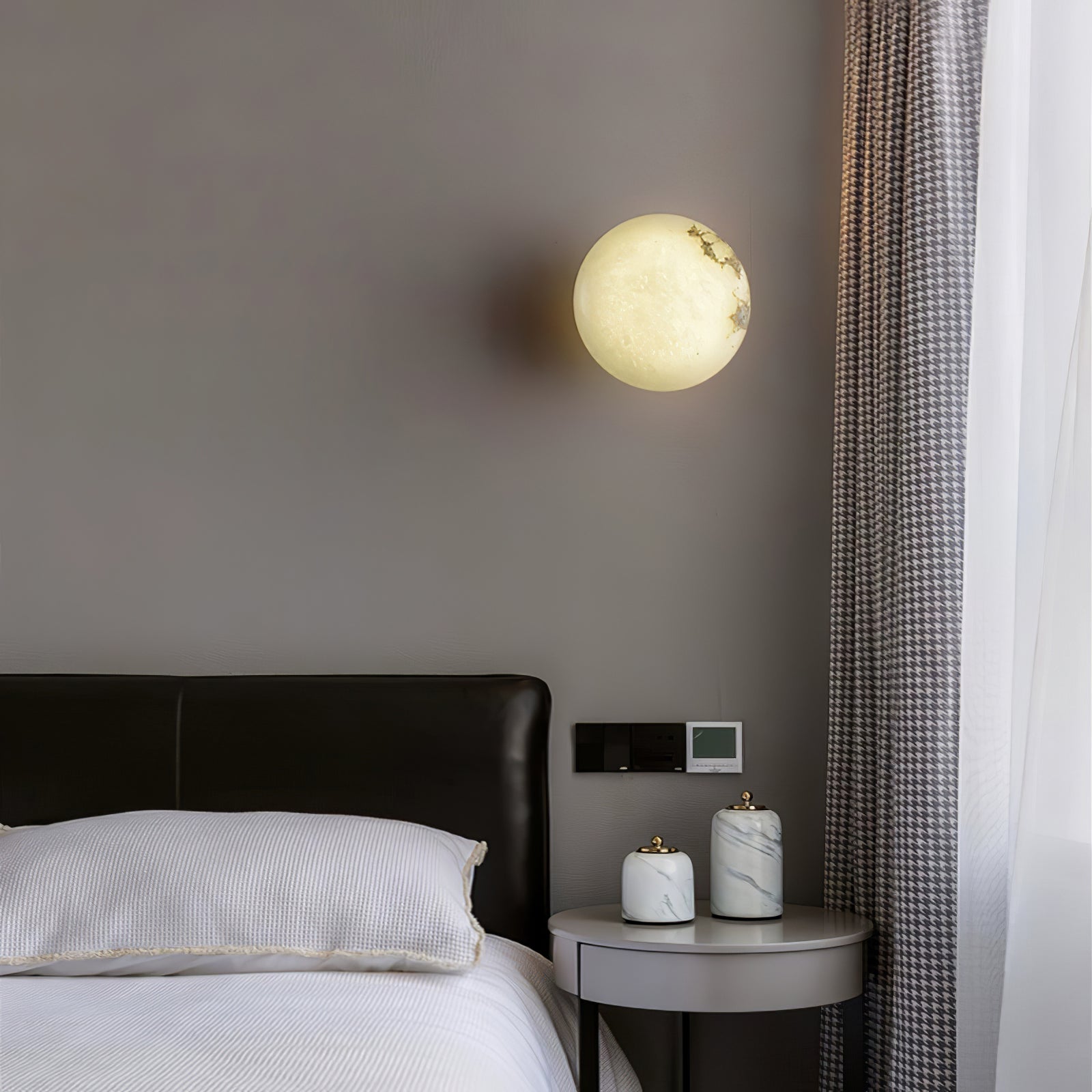 Oval Alabaster LED Flush Ceiling Light