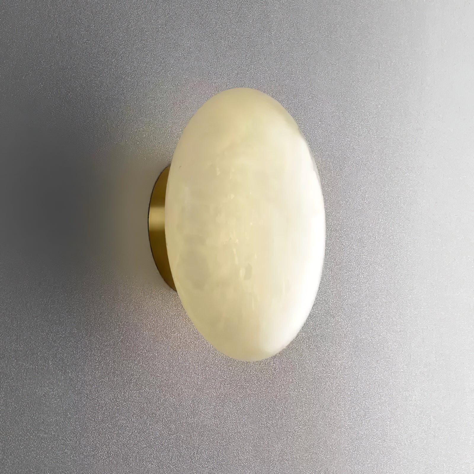 Oval Alabaster LED Flush Ceiling Light