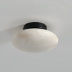 Oval Alabaster LED Flush Ceiling Light