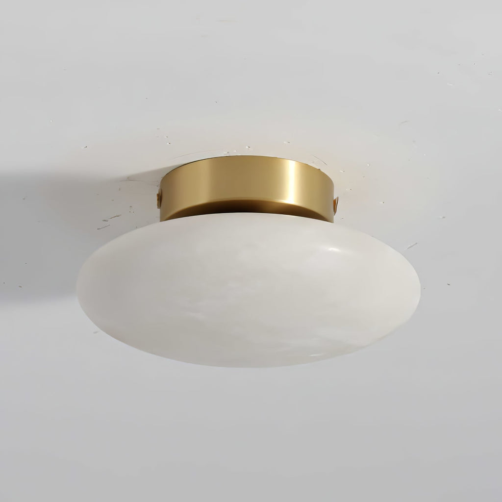 Oval Alabaster LED Flush Ceiling Light