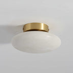 Oval Alabaster LED Flush Ceiling Light