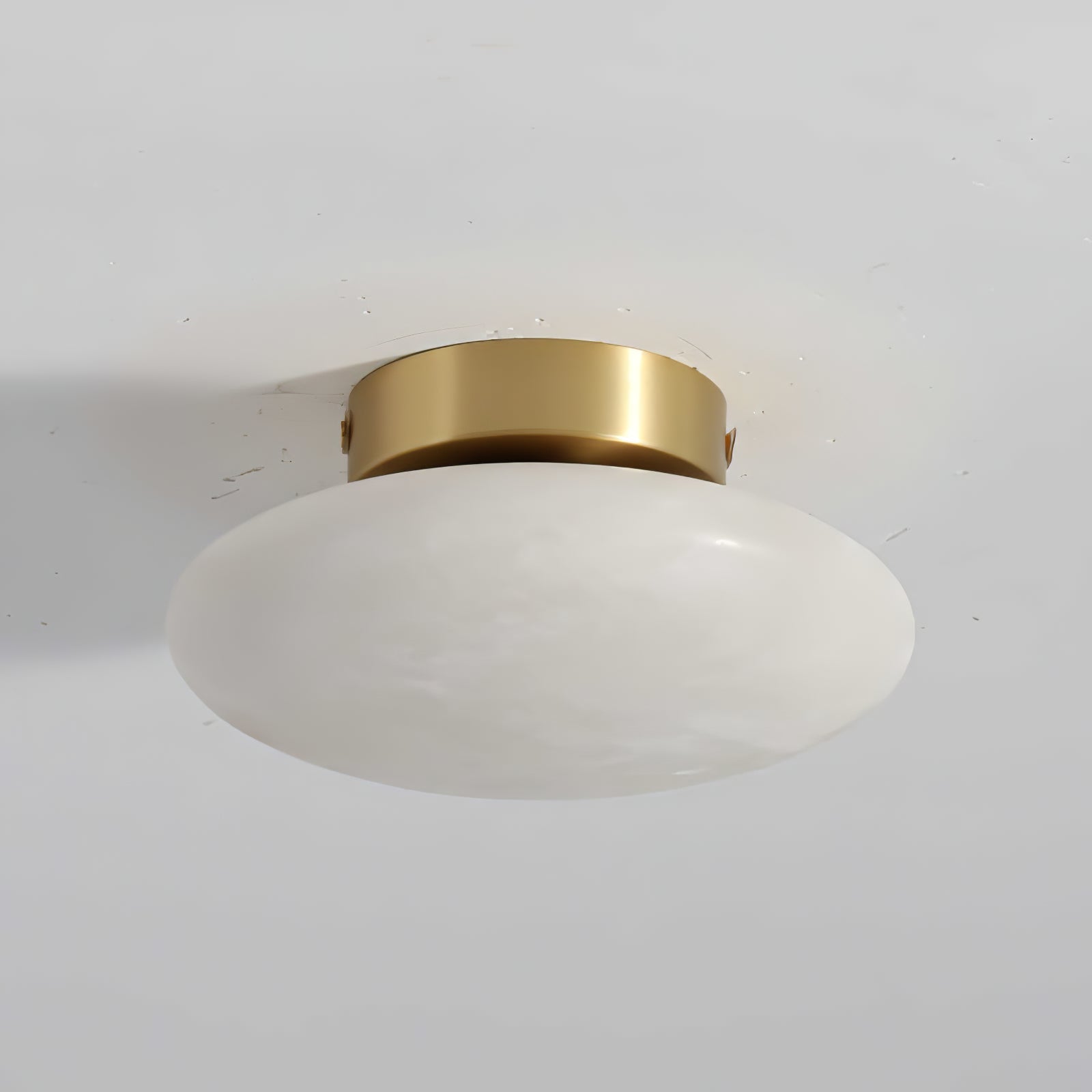 Oval Alabaster LED Flush Ceiling Light