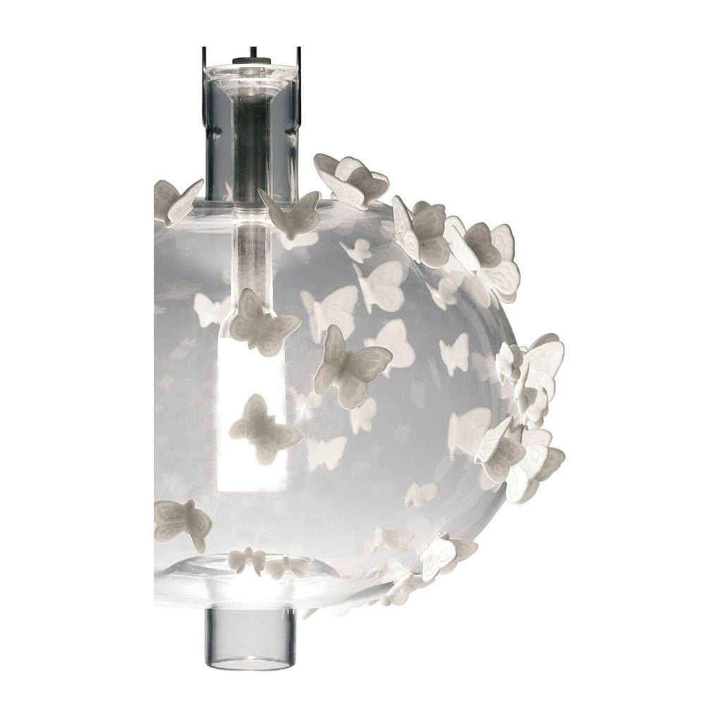Porcelain Butterfly Blown Glass Pendant