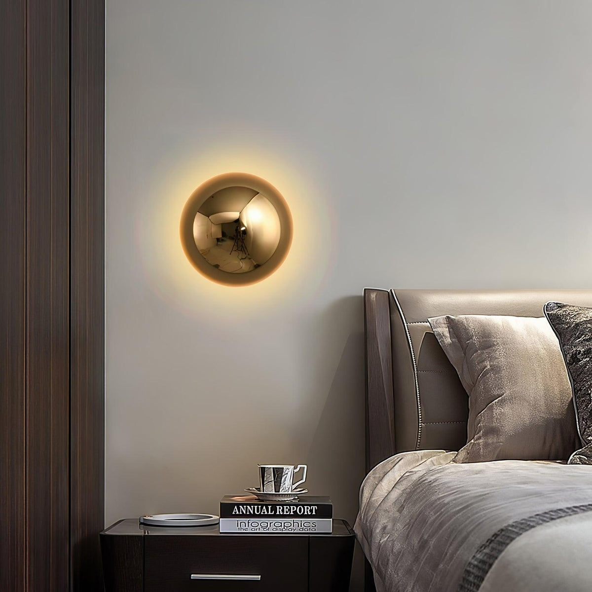 Reflective Sphere Integrated LED Wall Light