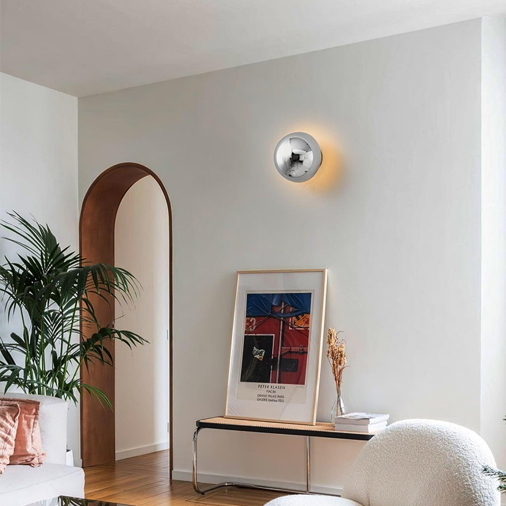 Reflective Sphere Integrated LED Wall Light