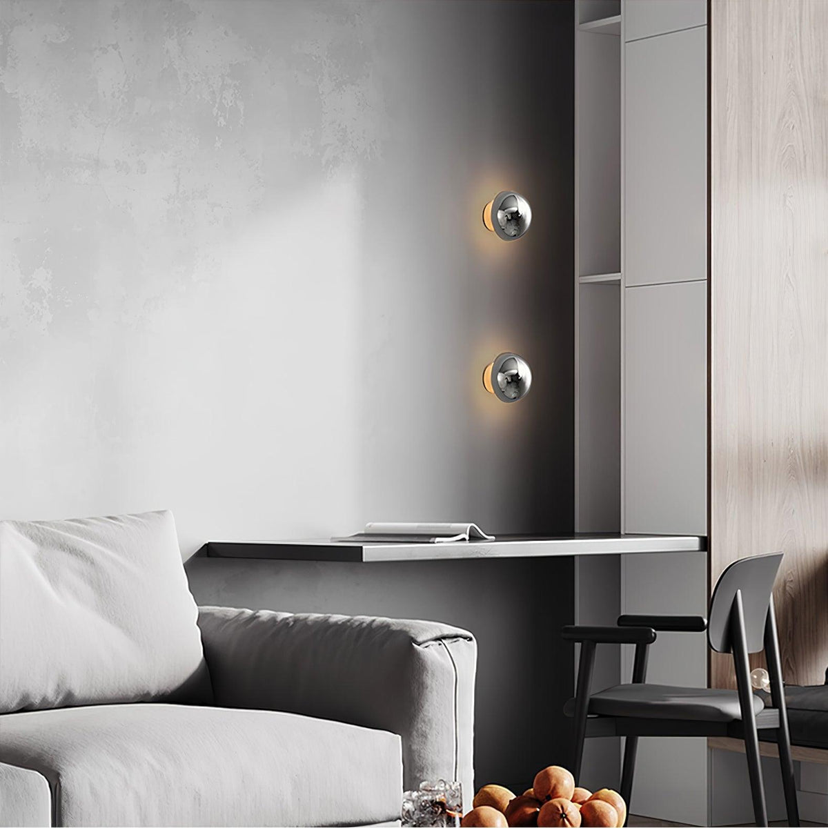 Reflective Sphere Integrated LED Wall Light