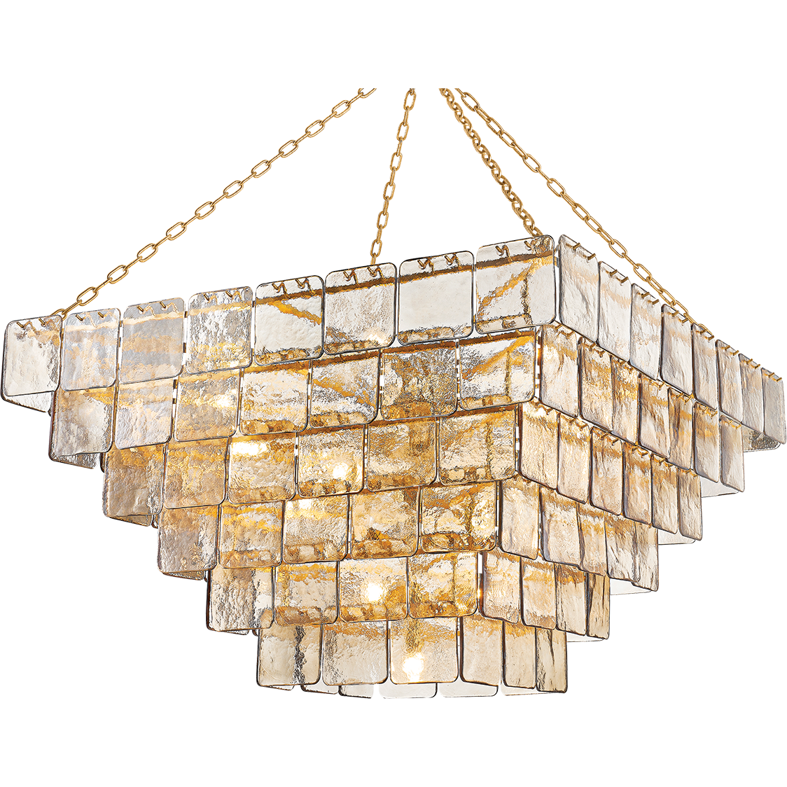 Regal 29-Light Champagne Glass Tiered Chandelier / Default Title