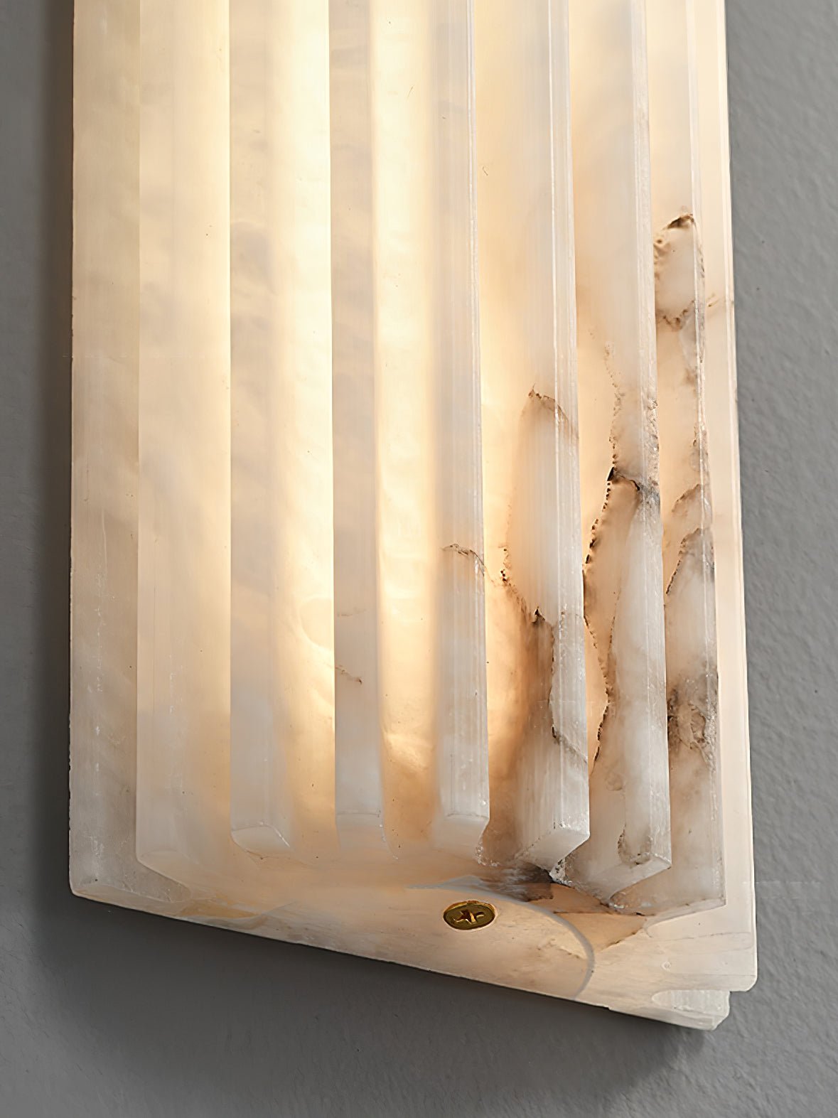 Ribbed Alabaster Integrated LED Wall Light
