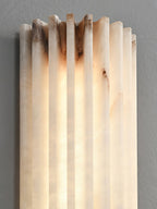 Ribbed Alabaster Integrated LED Wall Light
