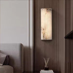 Ribbed Alabaster Integrated LED Wall Light