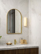 Ribbed Alabaster Integrated LED Wall Light
