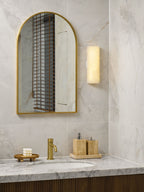 Ribbed Alabaster Integrated LED Wall Light