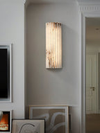 Ribbed Alabaster Integrated LED Wall Light