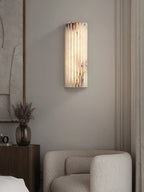 Ribbed Alabaster Integrated LED Wall Light