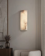 Ribbed Alabaster Integrated LED Wall Light