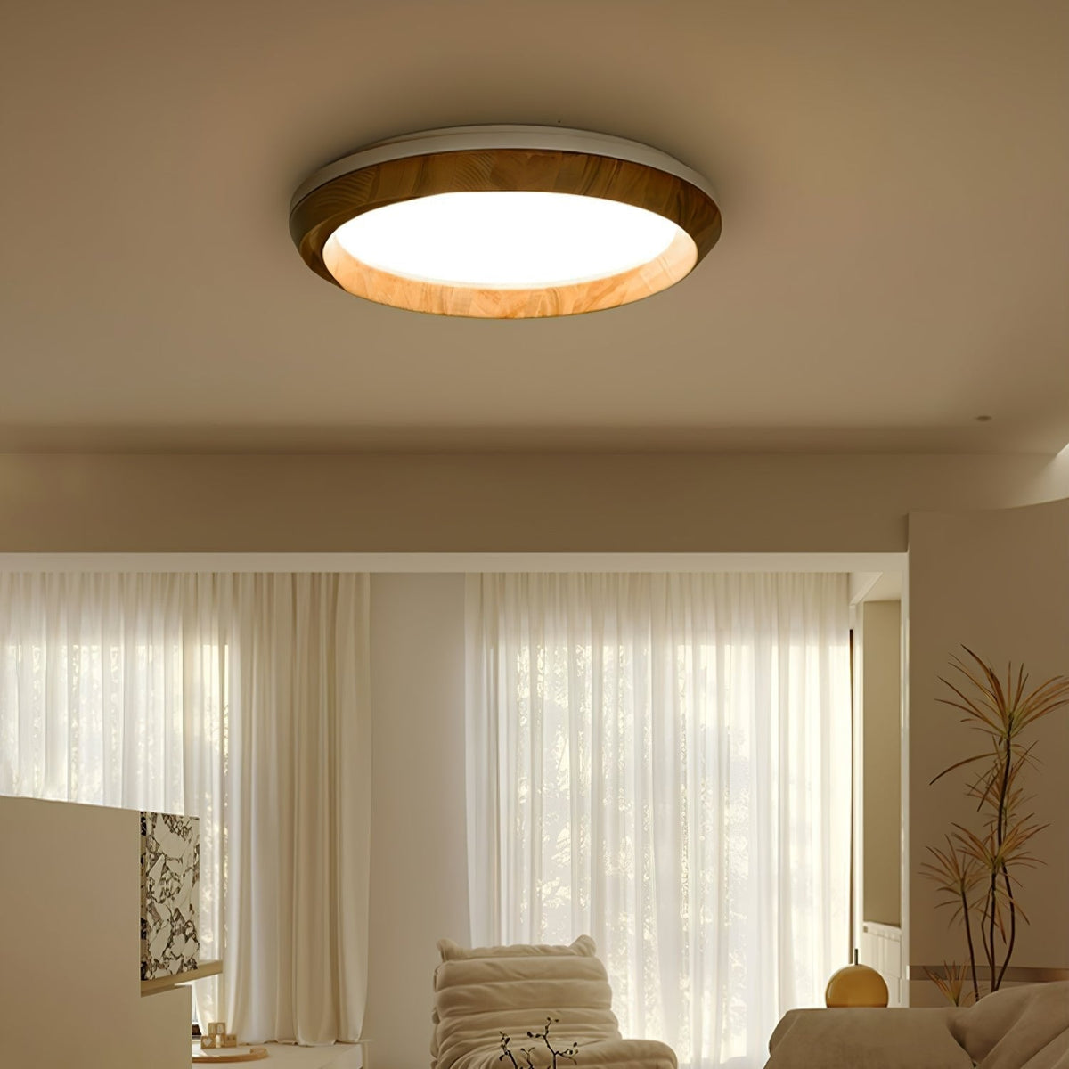 Ripple Wood Integrated LED Ceiling Light