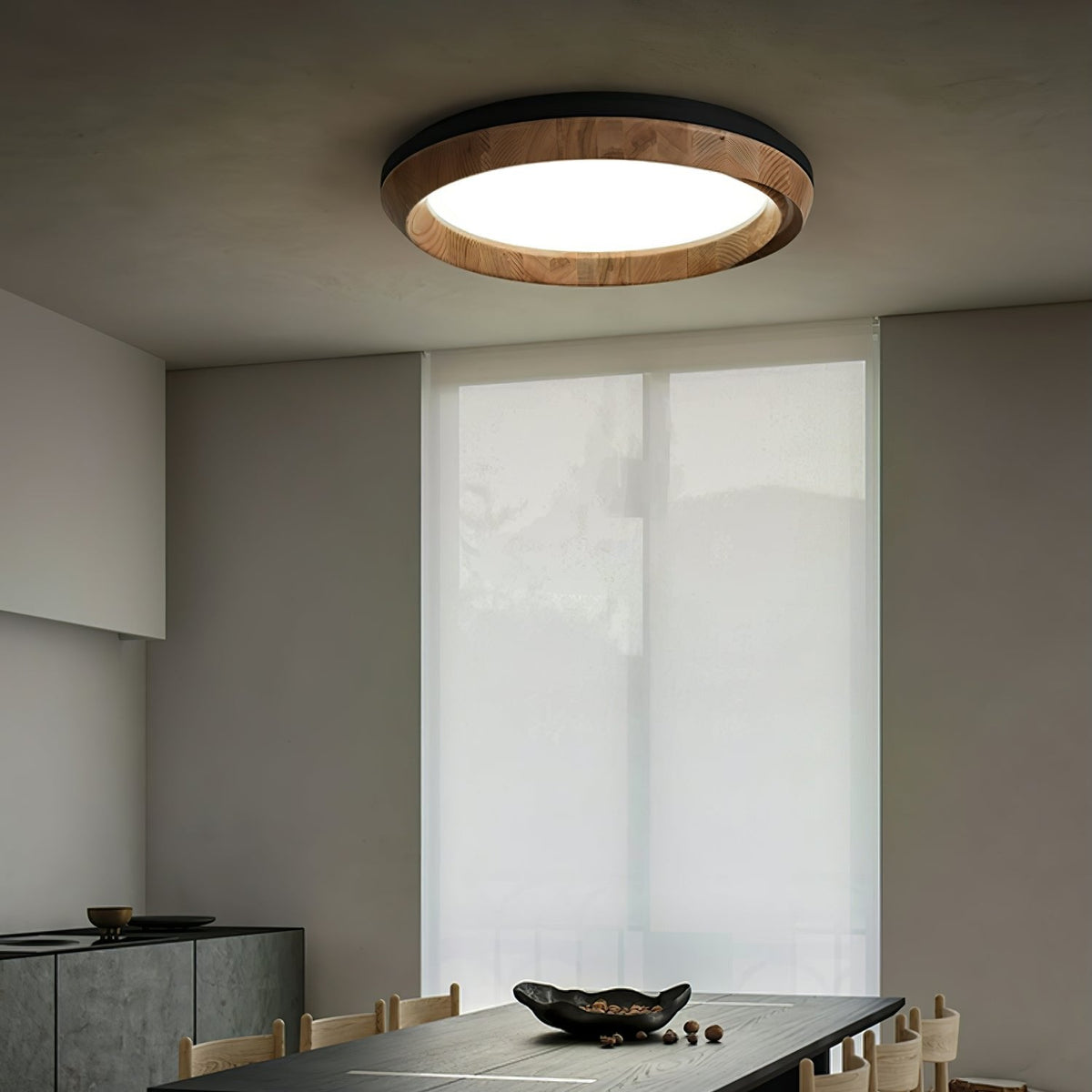 Ripple Wood Integrated LED Ceiling Light