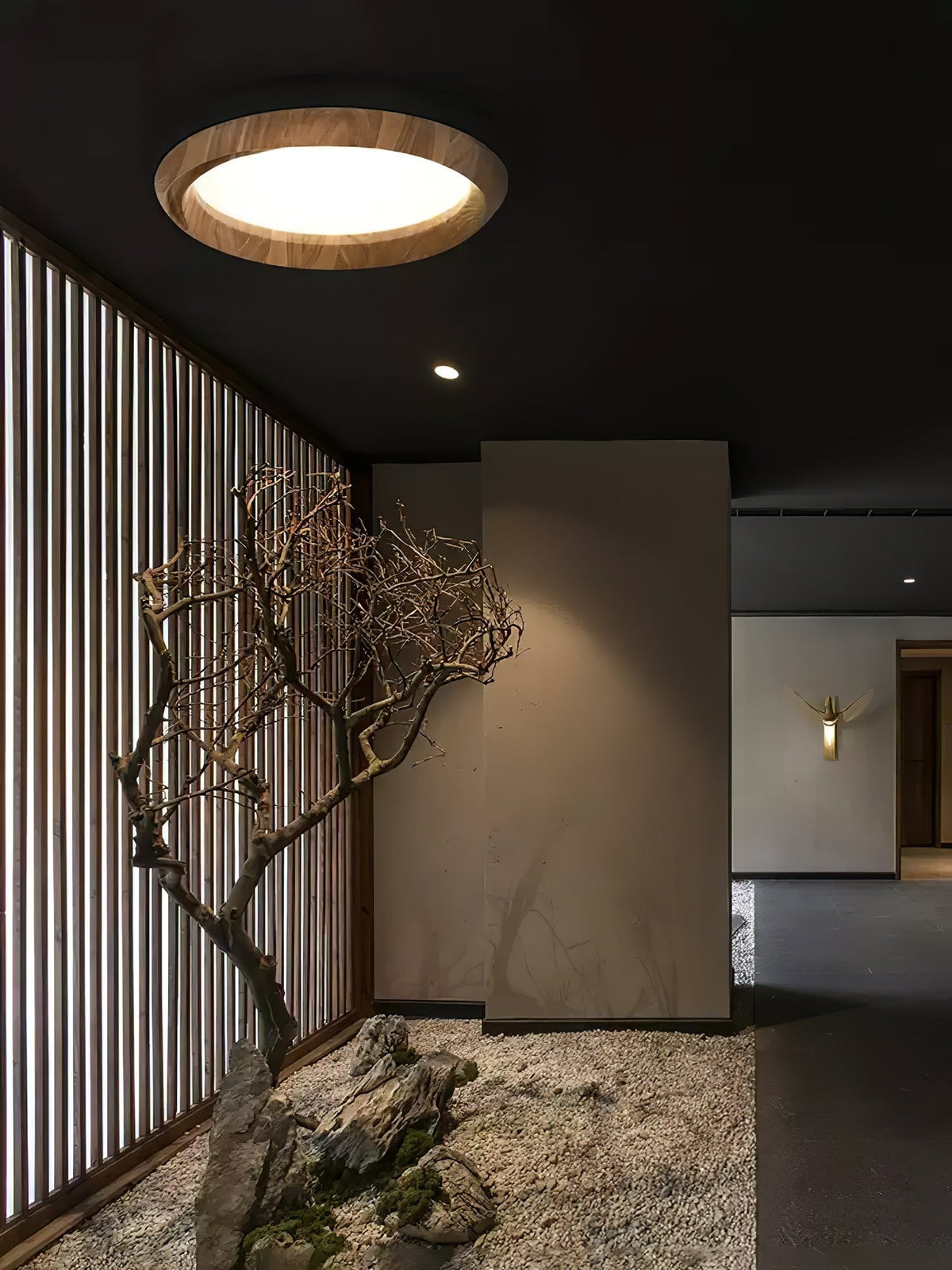 Ripple Wood Integrated LED Ceiling Light