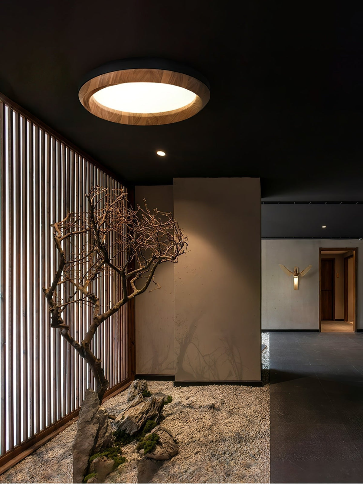Ripple Wood Integrated LED Ceiling Light