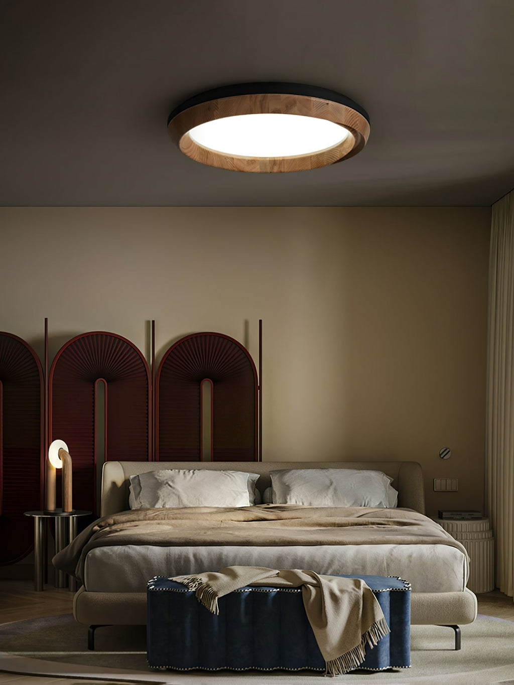 Ripple Wood Integrated LED Ceiling Light