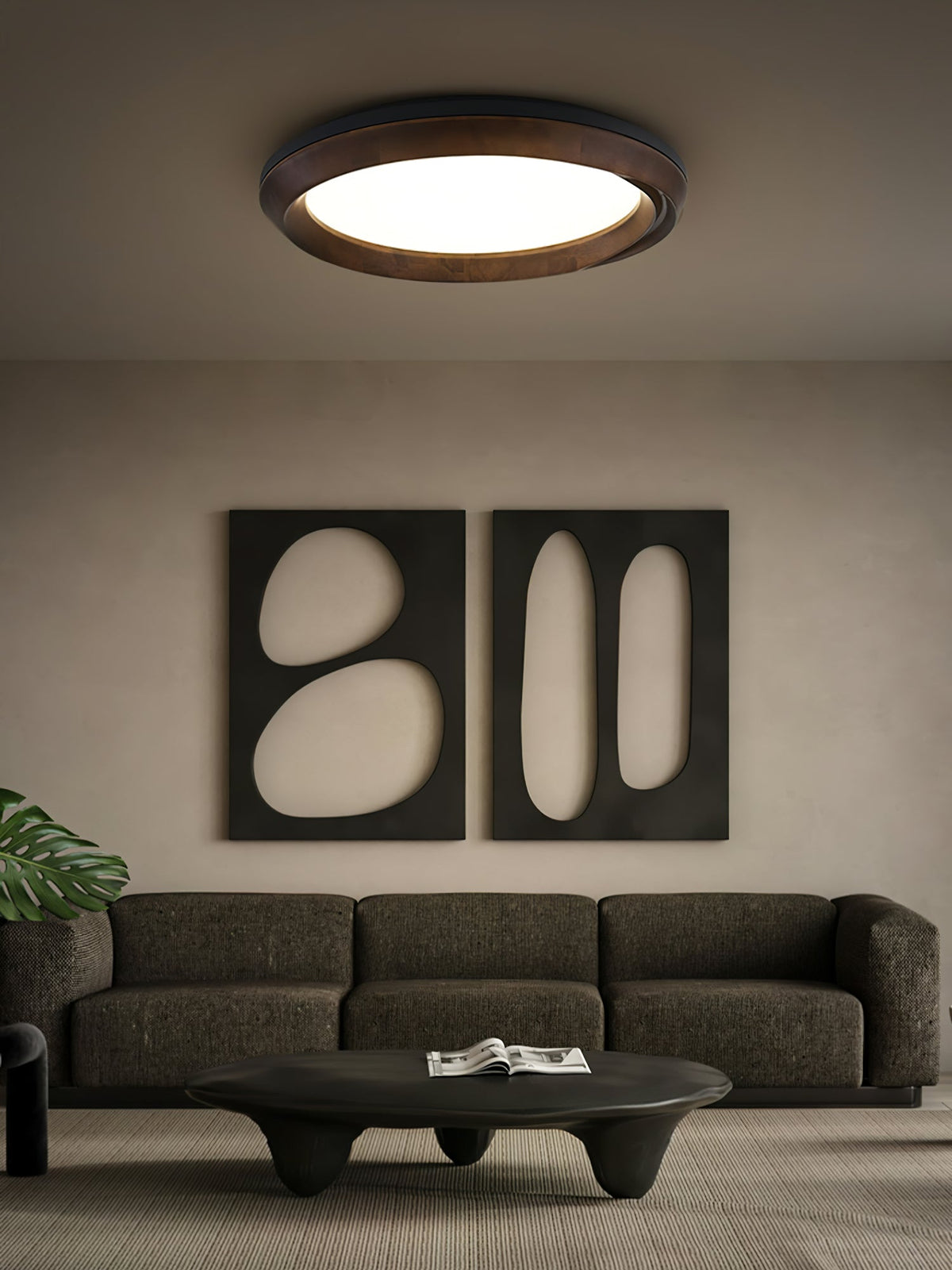 Ripple Wood Integrated LED Ceiling Light