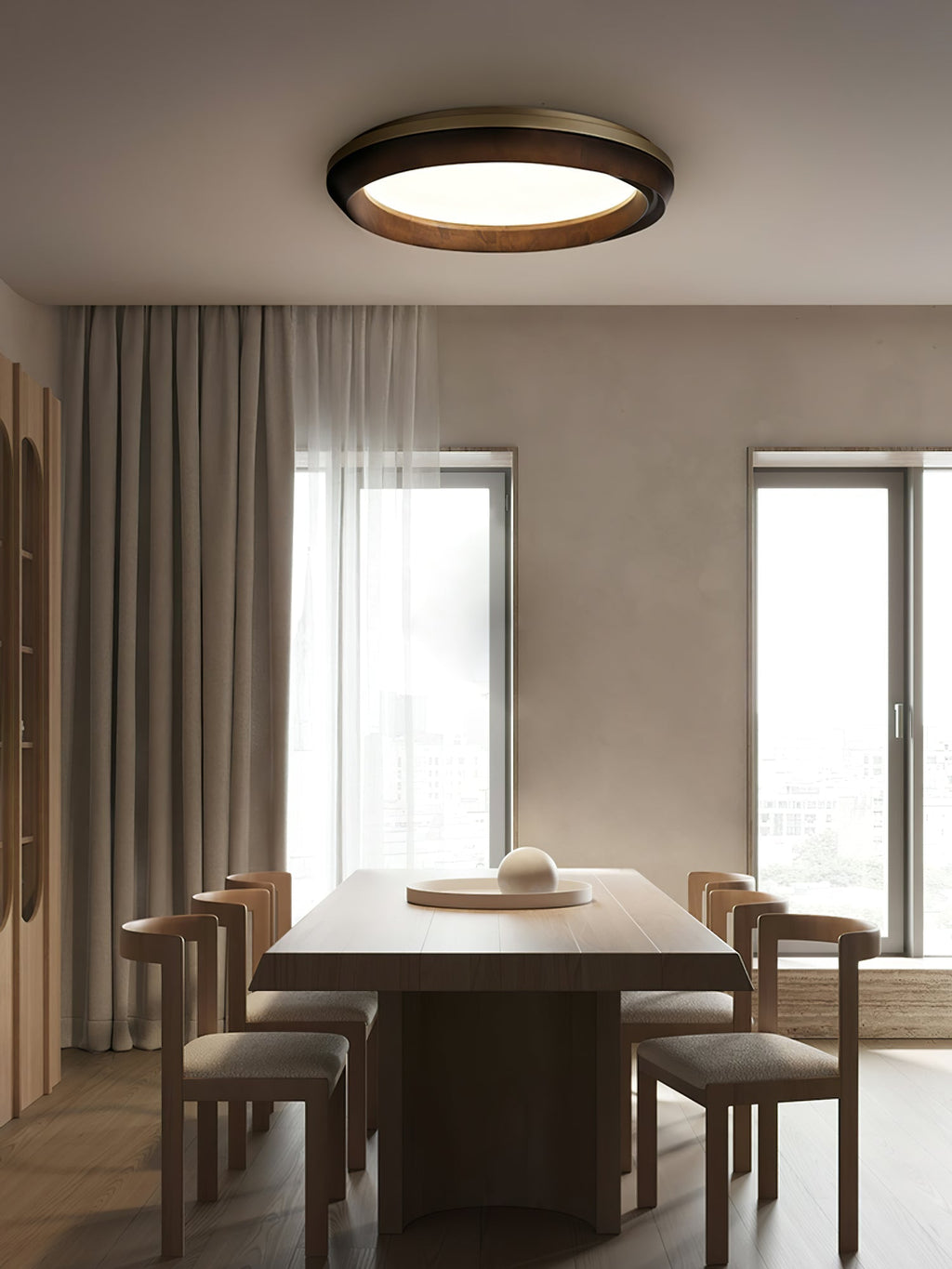 Ripple Wood Integrated LED Ceiling Light