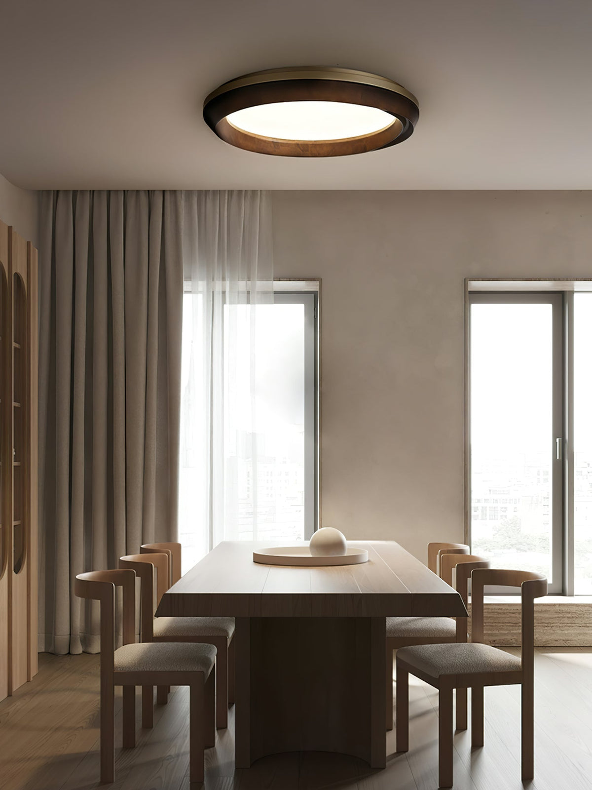 Ripple Wood Integrated LED Ceiling Light