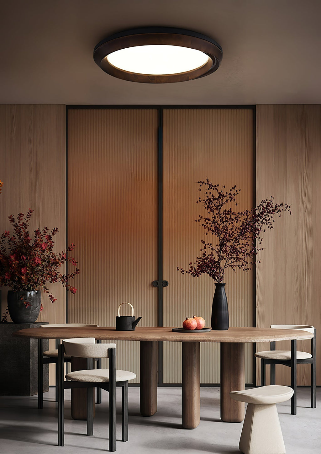 Ripple Wood Integrated LED Ceiling Light