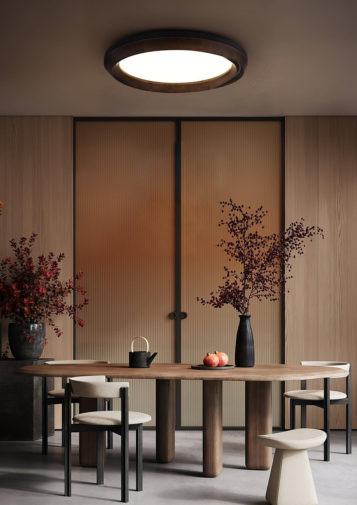 Ripple Wood Integrated LED Ceiling Light