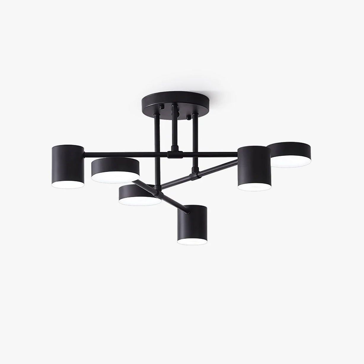 Six-Light Sputnik LED Semi-Flush Ceiling Light / ∅ 22.4″ x H 9.8″ / Dia 57cm x H 25cm / Gold / Warm light