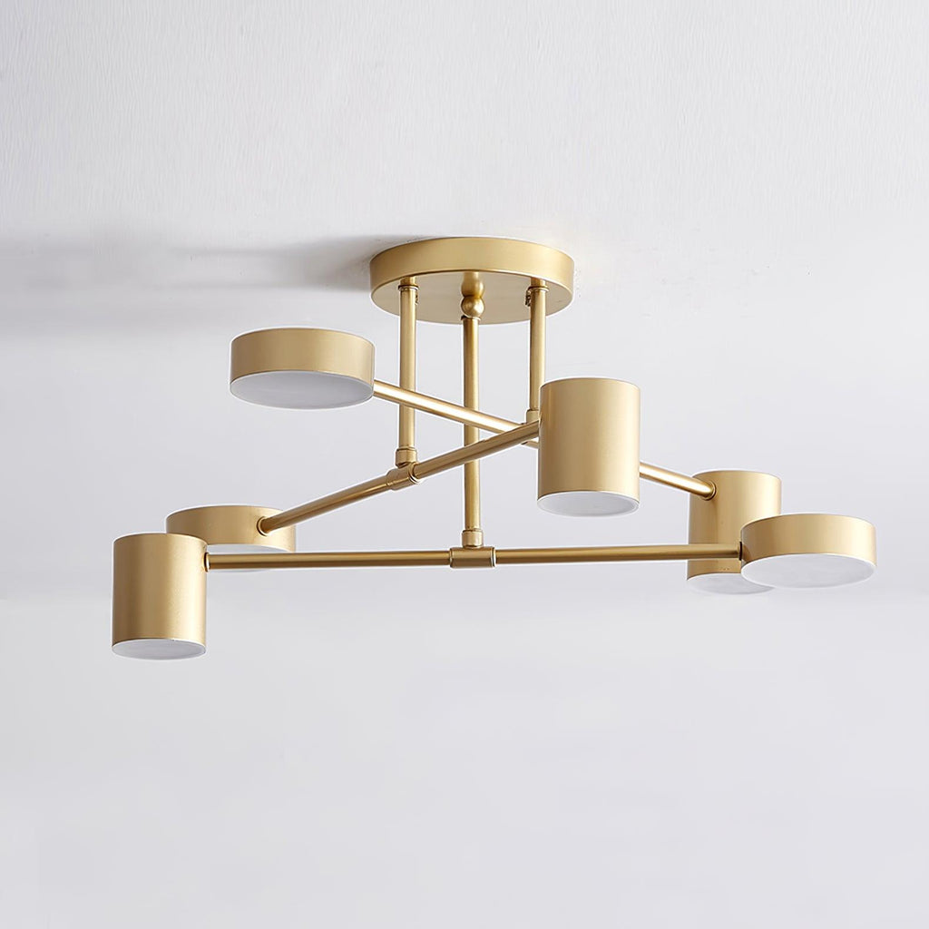 Six-Light Sputnik LED Semi-Flush Ceiling Light