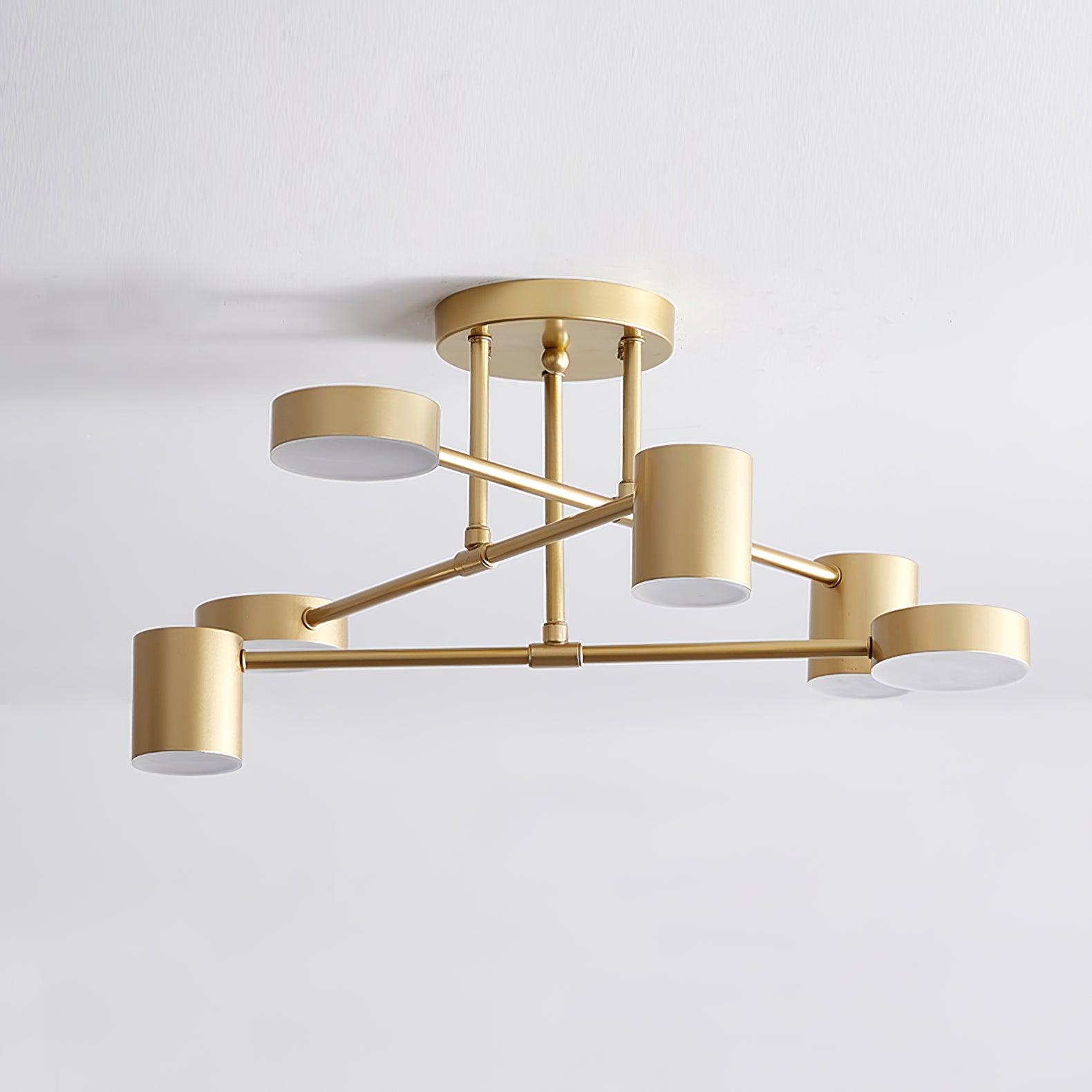Six-Light Sputnik LED Semi-Flush Ceiling Light