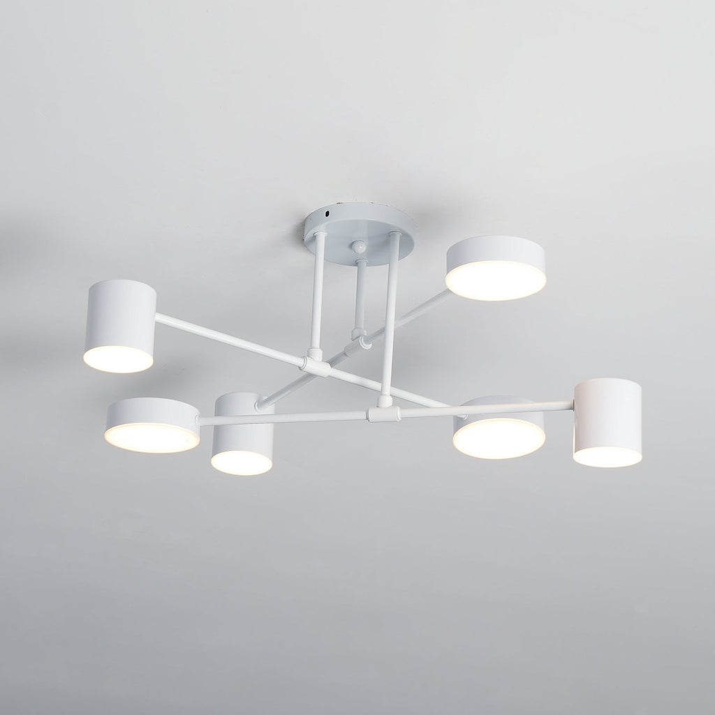 Six-Light Sputnik LED Semi-Flush Ceiling Light
