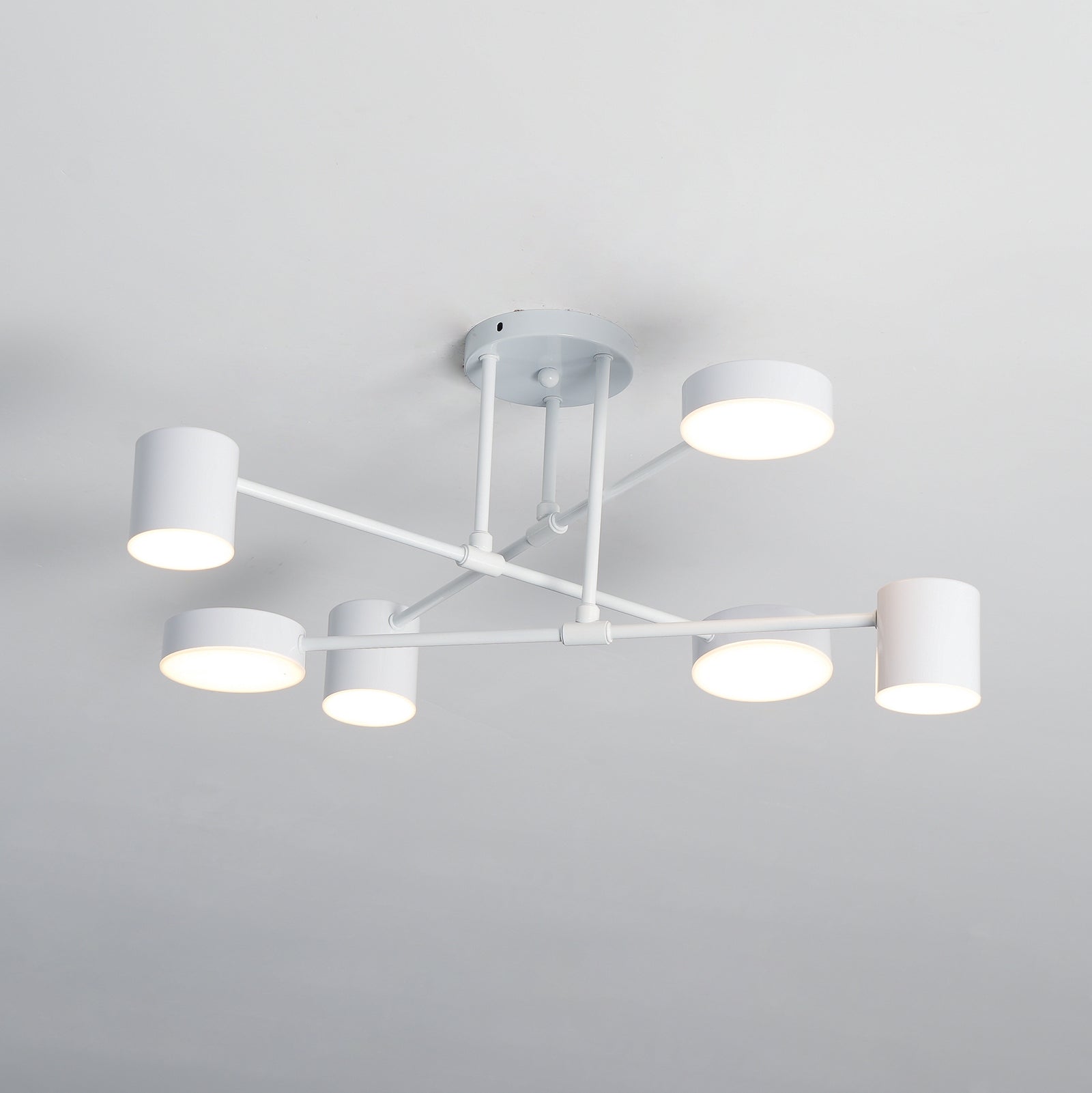 Six-Light Sputnik LED Semi-Flush Ceiling Light