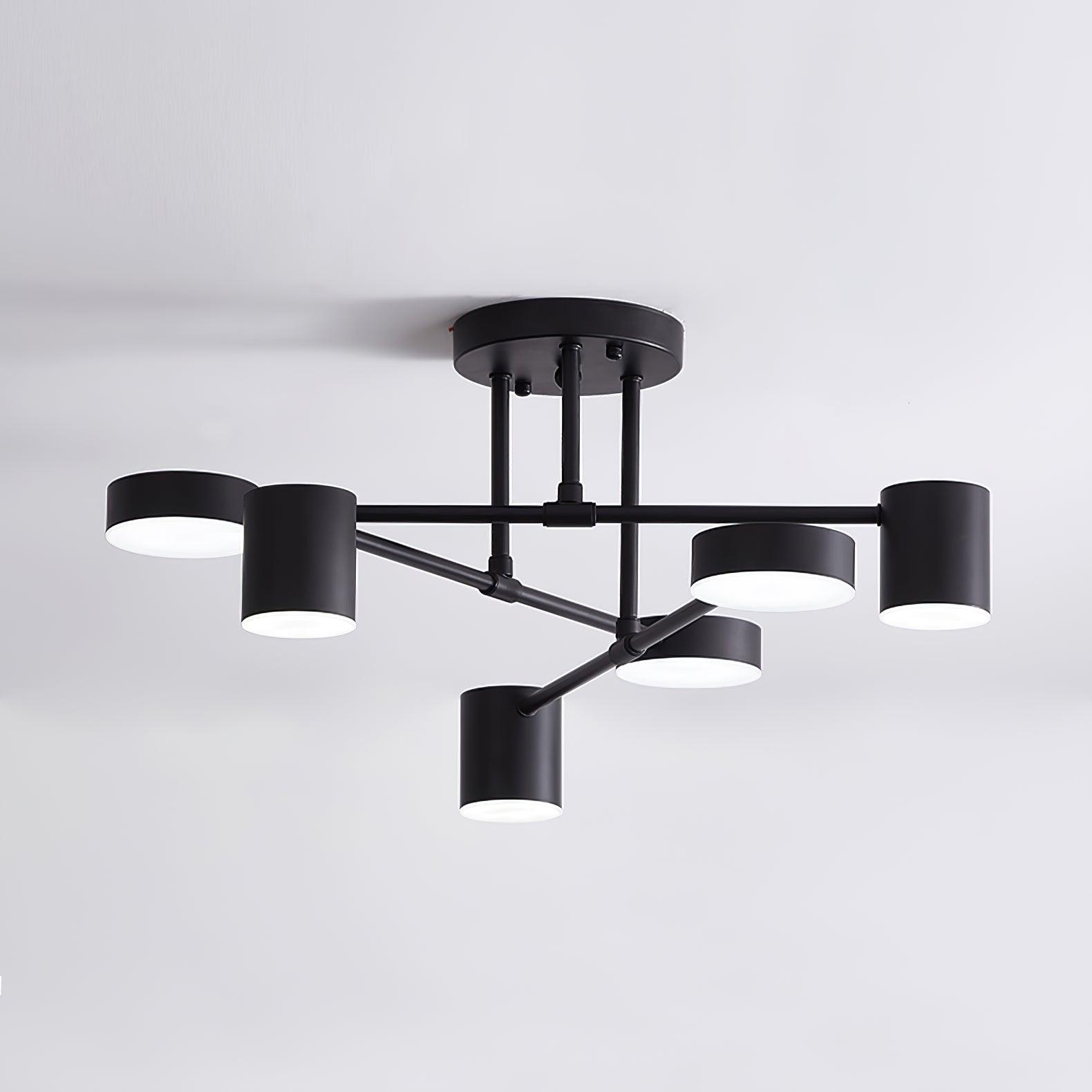 Six-Light Sputnik LED Semi-Flush Ceiling Light