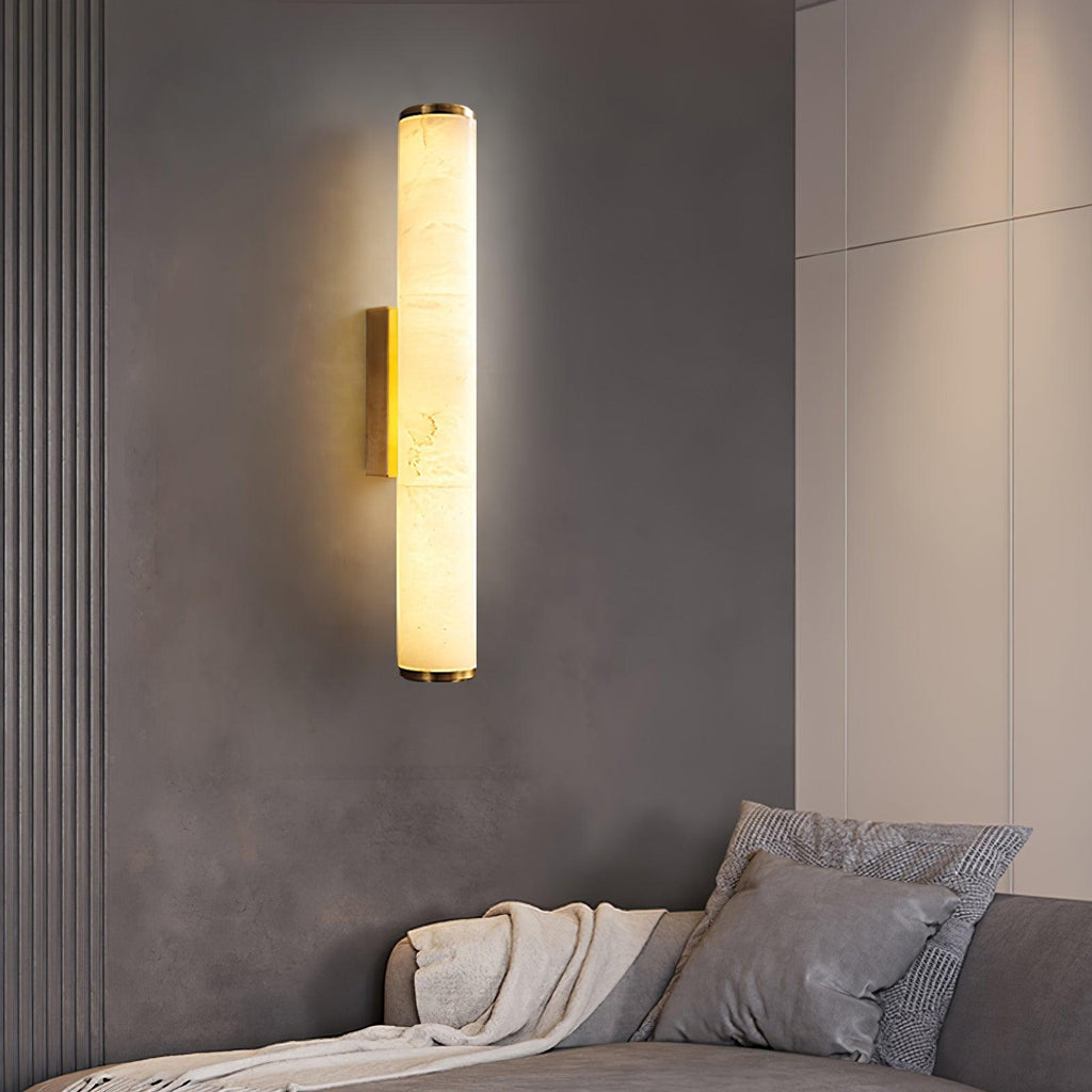 Slim Alabaster Column LED Wall Light
