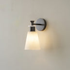 Tapered Alabaster and Brass Wall Sconce