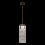 Textured Cast Glass 21-Inch Linear LED Pendant / Rake